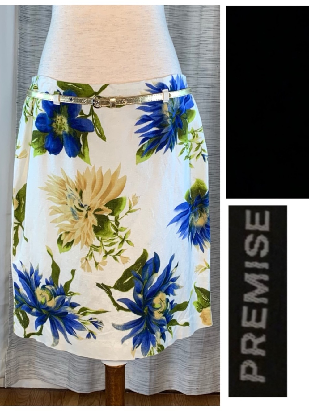 Premise Petite multicolored floral pencil skirt.